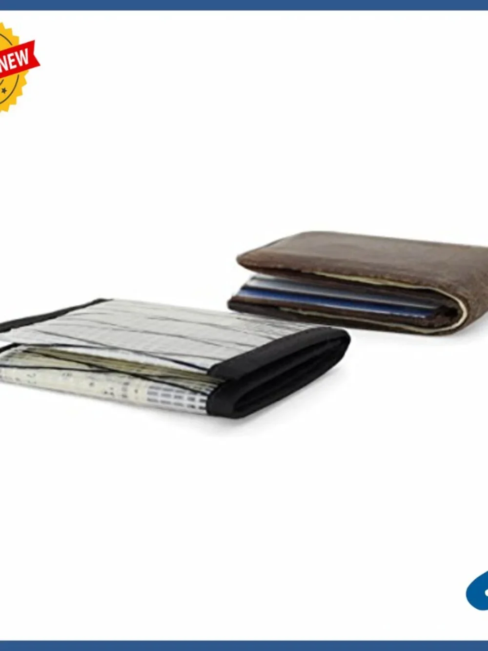 Recycled Sailcloth Slim Trifold Wallet - Minimalist Design Made in USA